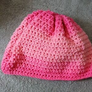 Pink Crochet Womens Hat New